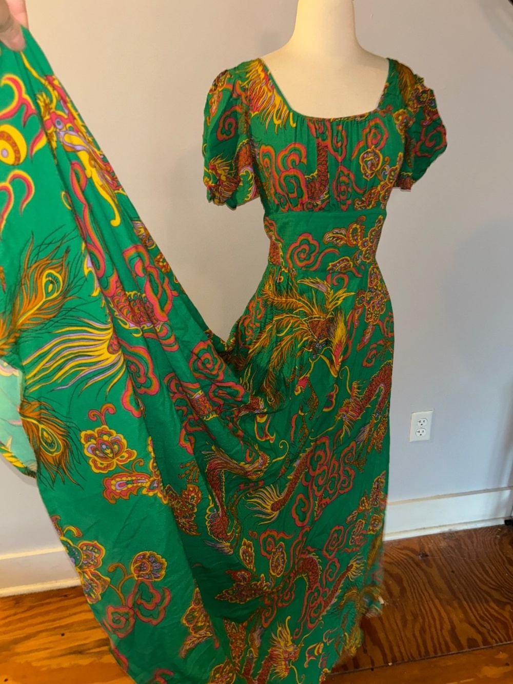 NWT Trashy Diva Phoenix and Dragons Maxi Dress